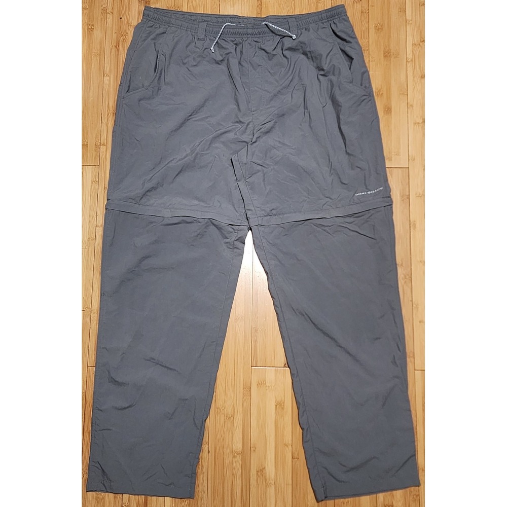 Columbia PFG Mens 3X 34L Backcast Convertible Hiking Fishing Pants Gray
